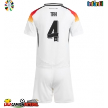 Camisa de Futebol Alemanha Jonathan Tah #4 Equipamento Principal Infantil Europeu 2024 Manga Curta (+ Calças curtas)